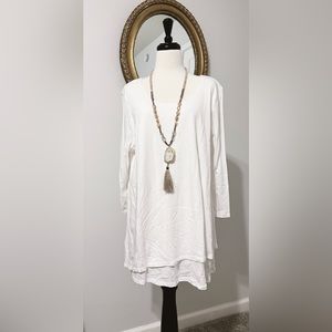 NWT J. Jill 3/4 Sleeve Artistic Tee